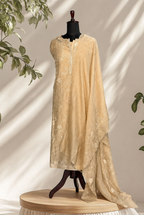 Cream Thread Work Chanderi Set