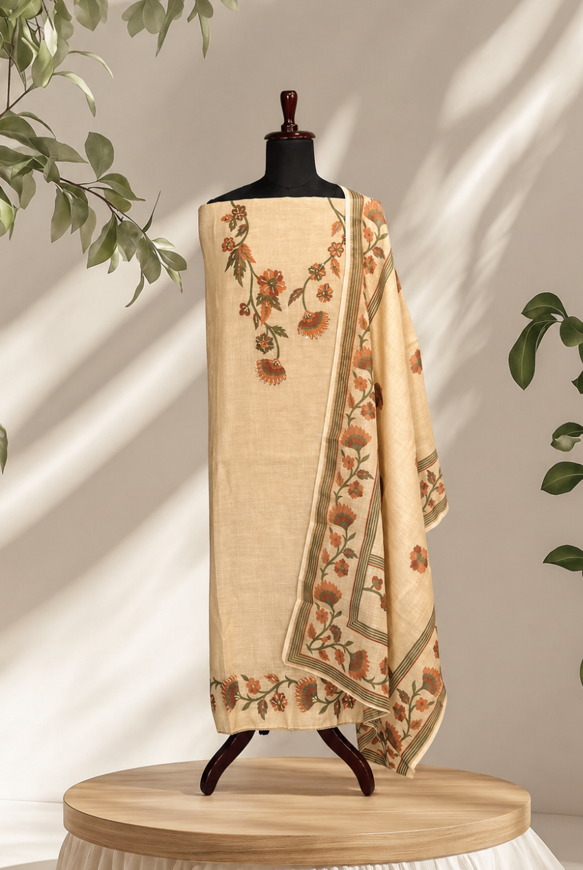 Cream Tissue Floral Set