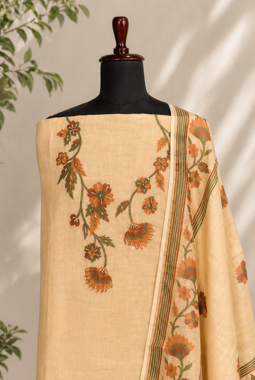 Cream Tissue Floral Set
