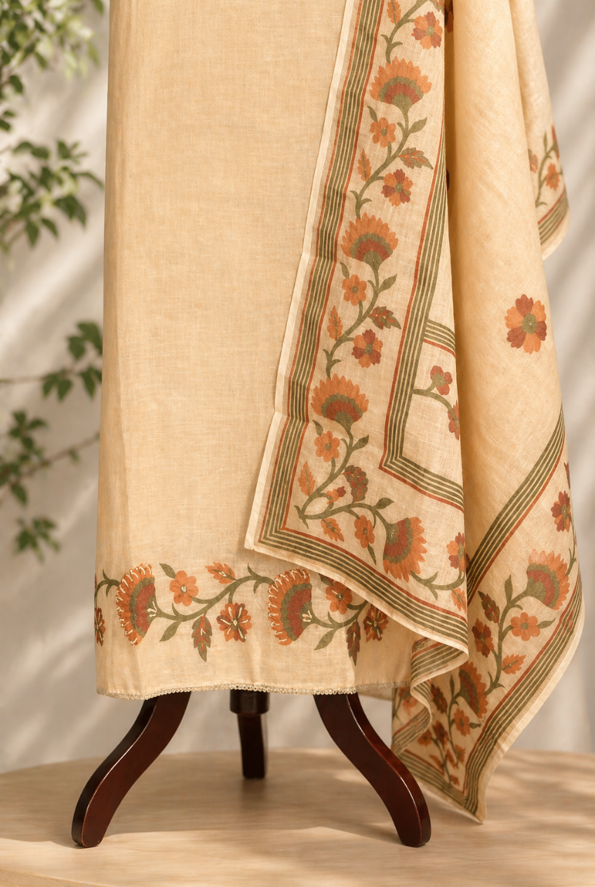 Cream Tissue Floral Set