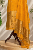 Mustard Yellow Pure Chanderi Set