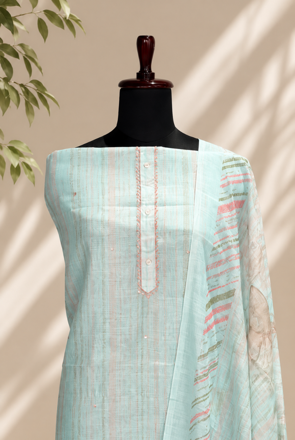 Mint Blossom Printed Set