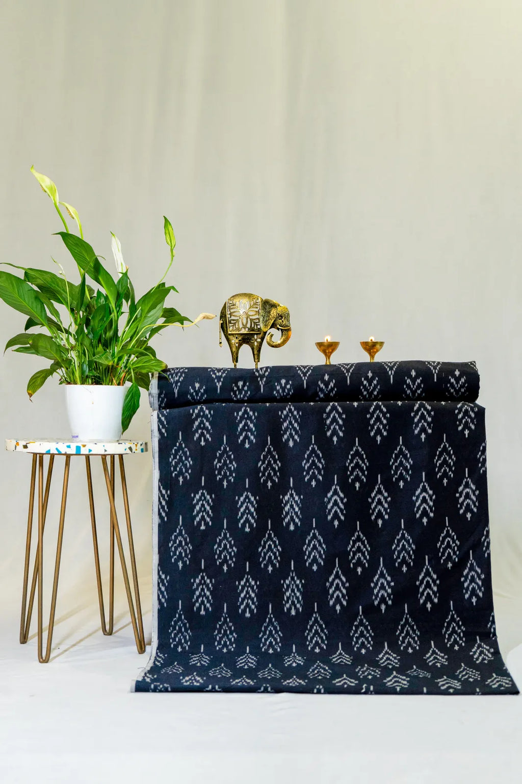 Black Ikat Fabriic