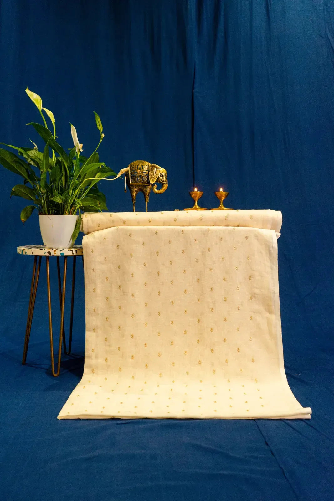 Embroidered Soft Linen Fabric