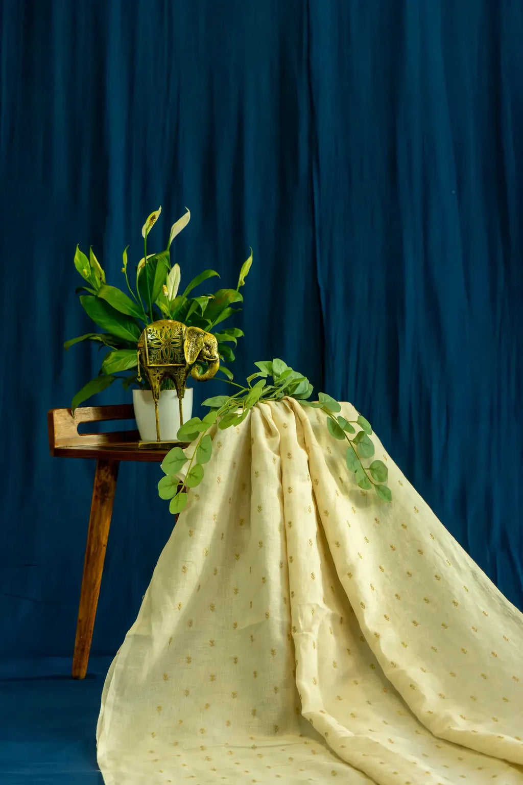 Embroidered Soft Linen Fabric