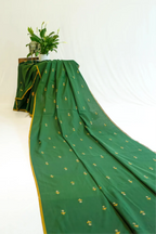Green Handloom Cotton Fabric
