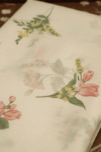 Ivory Floral Mul Chanderi