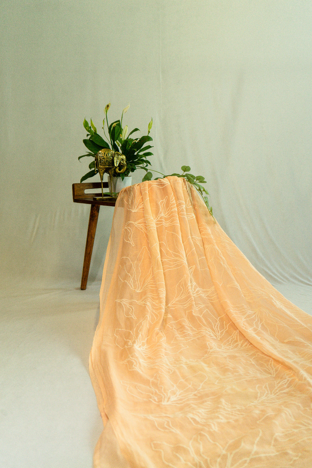 Peach Malai Chanderi