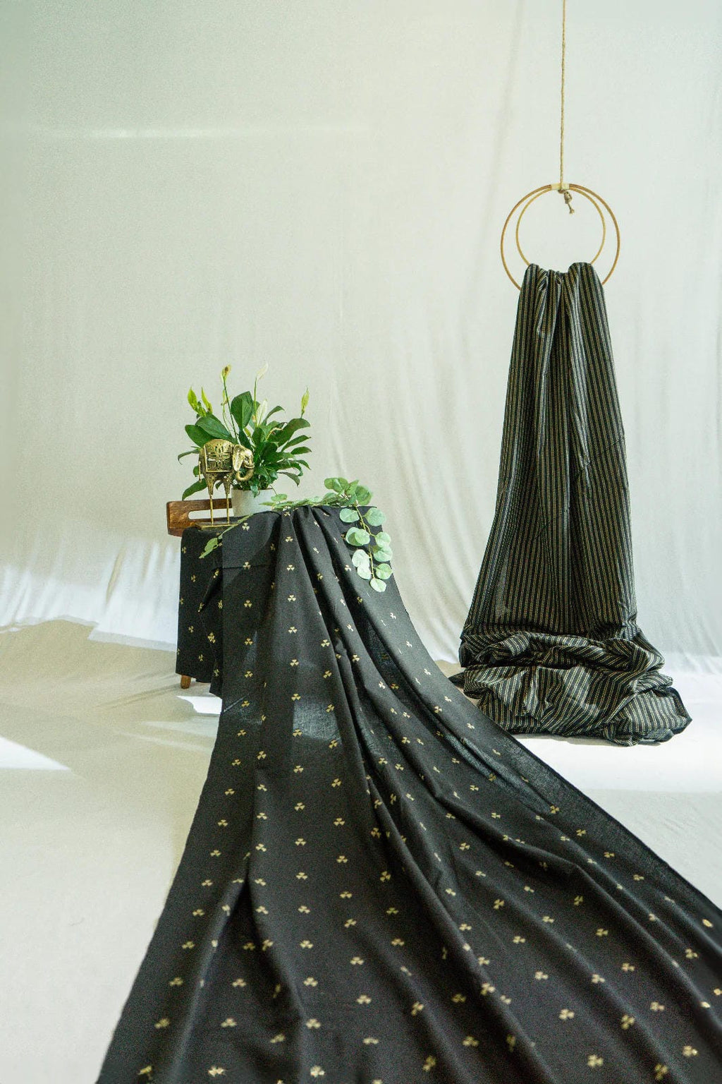 Black Handloom Chanderi