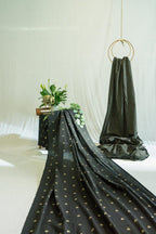 Black Handloom Cotton Suit Set