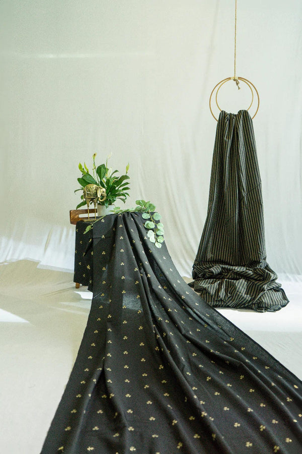 Black Handloom Chanderi