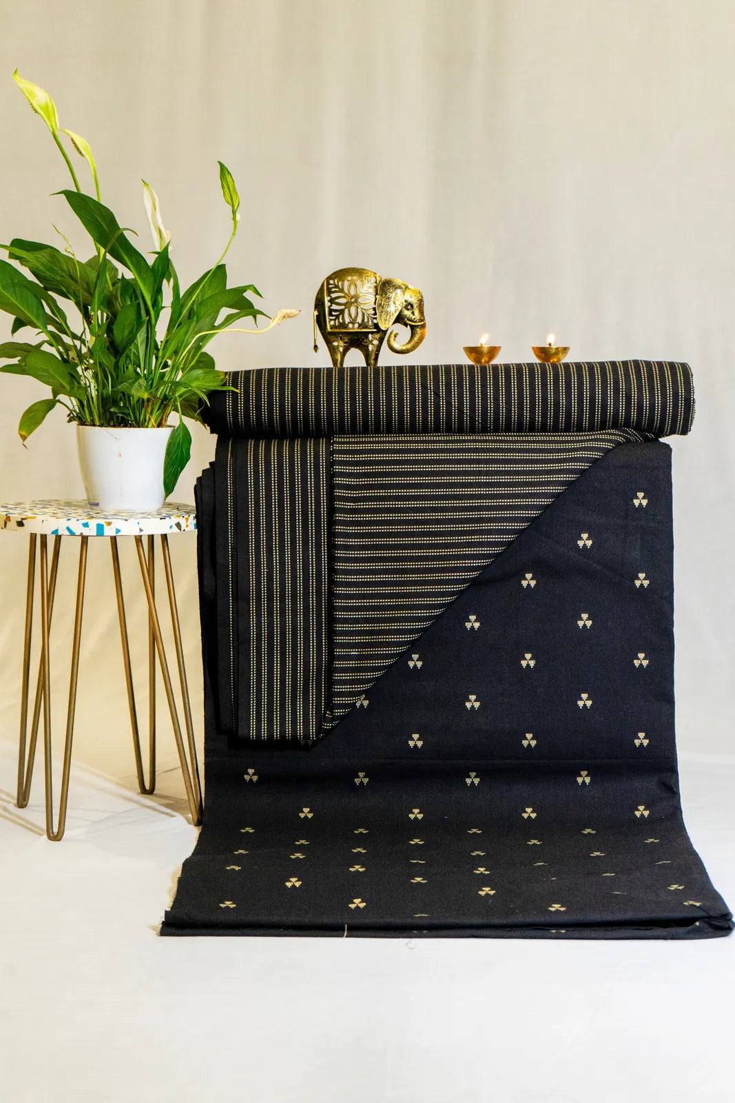 Black Handloom Chanderi