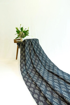 Black  Cotton Ikat Fabric