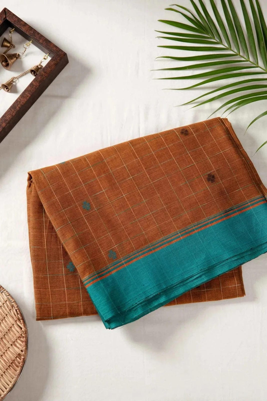 Brown Handwoven Saree - House of Ameyam