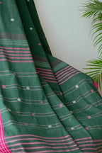 Emerald Handwoven Saree - House of Ameyam