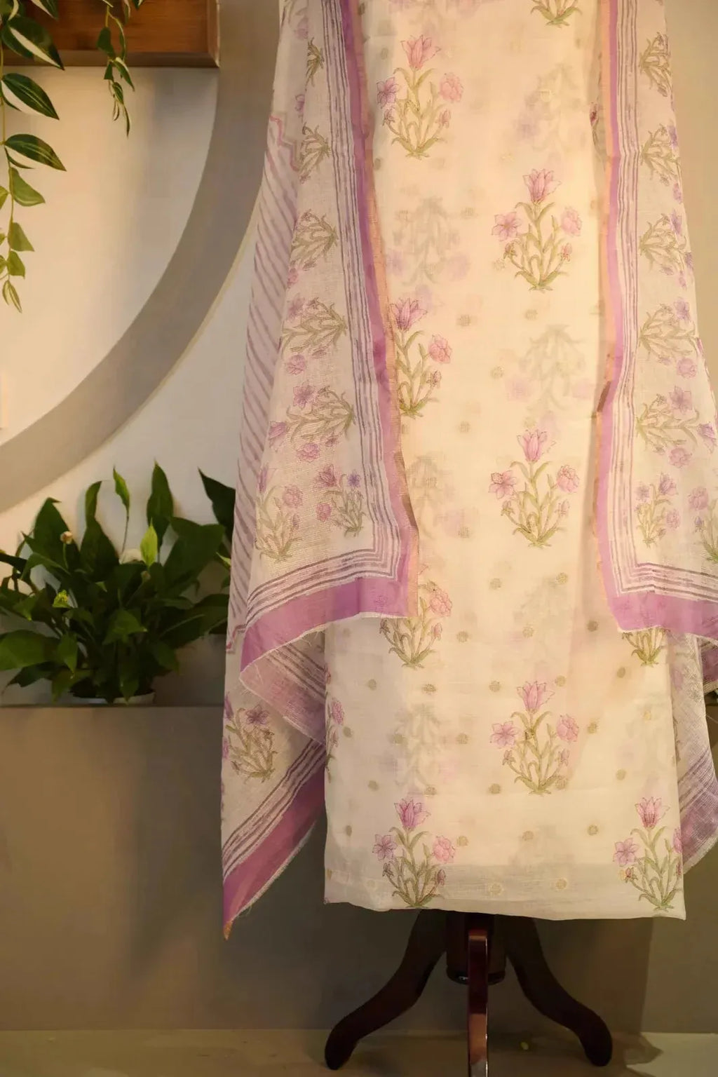 Floral Printed Kota Suit - House of Ameyam