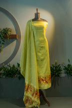 Green Jamdani Suit Set - House of Ameyam