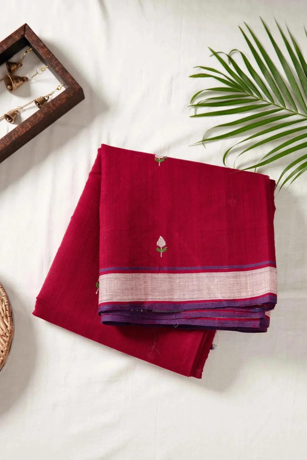 Handwoven Pink Saree - House of Ameyam