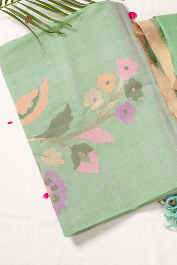 Mint Green Jamdani Suit Material