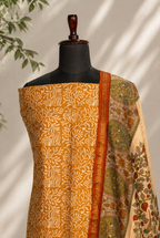 Golden Yellow Maheshwari Set