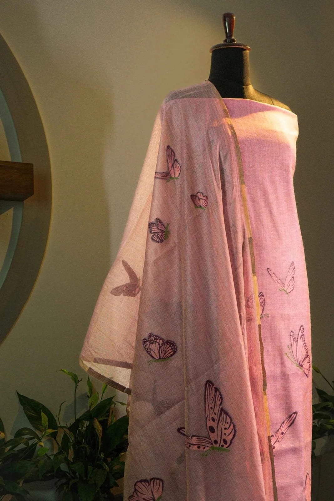 Lavender Jamdani Suit - House of Ameyam