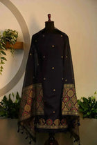 Navi Blue Jamdani Suit - House of Ameyam