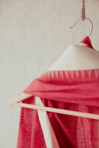Red Handwoven Dupatta - House of Ameyam