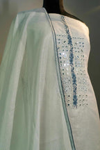 White Kurta Set With Mirror - House of Ameyam